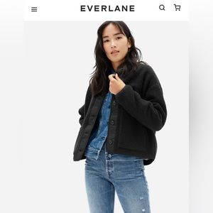 Everlane ReNew Teddy Fleece Liner in Black